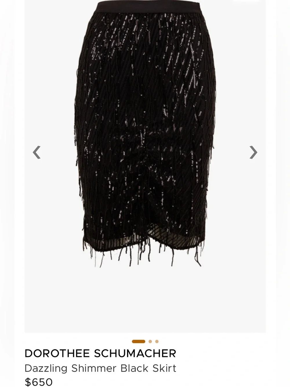 Dorothee Schumacher black beaded skirt sz3